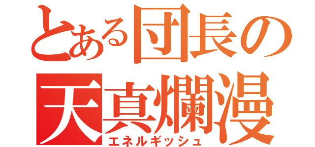 とある団長の天真爛漫（エネルギッシュ）