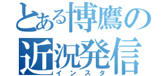 とある博鷹の近況発信（インスタ）