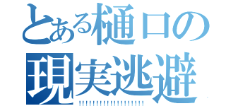 とある樋口の現実逃避（！！！！！！！！！！！！！！！！！！！）