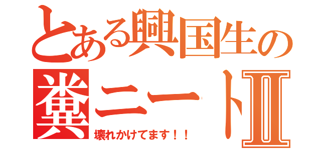 とある興国生の糞ニートⅡ（壊れかけてます！！）