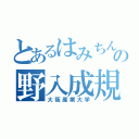 とあるはみちんの野入成規（大阪産業大学）