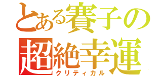 とある賽子の超絶幸運（クリティカル）