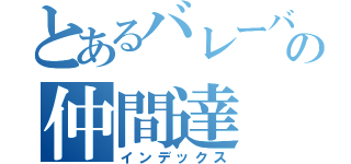 とあるバレーバカの仲間達（インデックス）