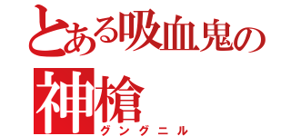 とある吸血鬼の神槍（グングニル）