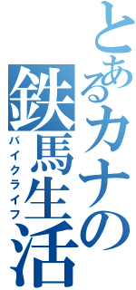 とあるカナの鉄馬生活（バイクライフ）