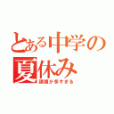 とある中学の夏休み（課題が多すぎる）