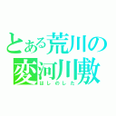 とある荒川の変河川敷（はしのした）