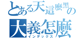 とある天這麼黑風這麼大の大義怎麼還不回家（インデックス）