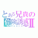 とある兄貴の危険誘惑Ⅱ（やらないか）