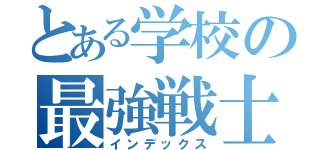 とある学校の最強戦士（インデックス）