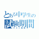 とある中学生の試験期間（テスト期間）