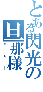 とある閃光の旦那様（キリト）