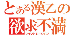 とある漢乙の欲求不満（フラストレーション）