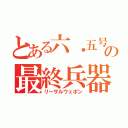 とある六・五号機の最終兵器（リーサルウェポン）