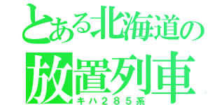 とある北海道の放置列車（キハ２８５系）