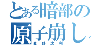 とある暗部の原子崩し（麦野沈利）