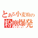 とある小麦粉の粉塵爆発（どっかーん！）