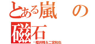 とある嵐の磁石（〜櫻井翔＆二宮和也）