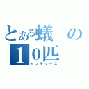 とある蟻の１０匹（インデックス）