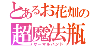 とあるお花畑の超魔法瓶（サーマルハンド）