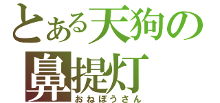 とある天狗の鼻提灯（おねぼうさん）