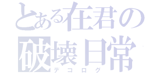 とある在君の破壊日常（デコログ）