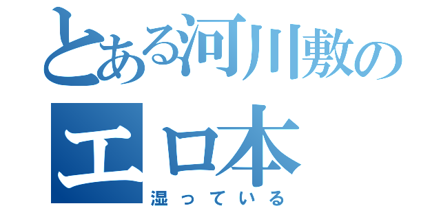 とある河川敷のエロ本（湿っている）