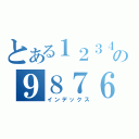 とある１２３４５６７８９の９８７６５４３２１０１２３（インデックス）