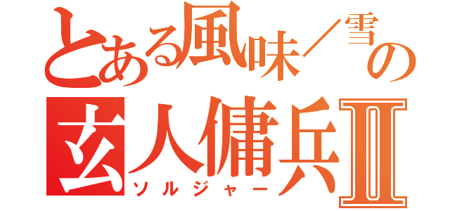 とある風味／雪見の玄人傭兵Ⅱ（ソルジャー）