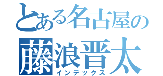 とある名古屋の藤浪晋太（インデックス）