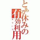 とある休みの有効利用法（スリープ）