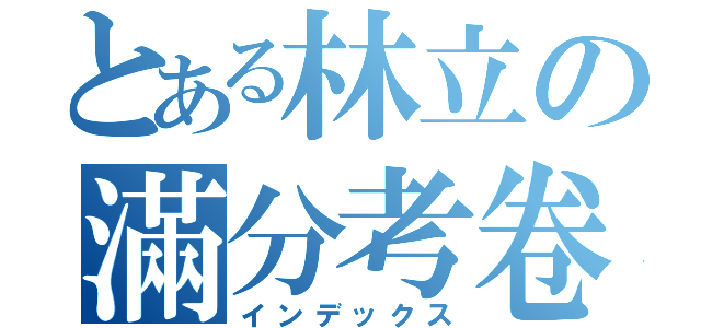 とある林立の滿分考卷（インデックス）