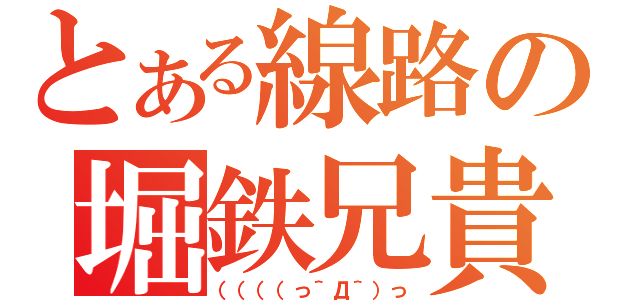 とある線路の堀鉄兄貴（（（（（っ＾Д＾）っ）