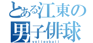 とある江東の男子俳球部（ｖｏｌｌｅｙｂａｌｌ）