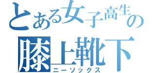 とある女子高生の膝上靴下（ニーソックス）