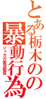 とある栃木のの暴動行為（ジュカの実況配信）