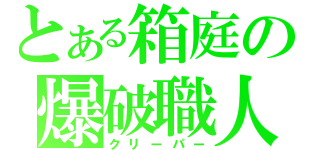 とある箱庭の爆破職人（クリーパー）