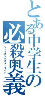 とある中学生の必殺奥義（シャイニングスターライト）