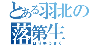 とある羽北の落第生（ほりゆうさく）