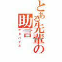 とある先輩の助言（アドバイス）