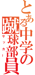 とある中学の蹴球部員（サッカー）