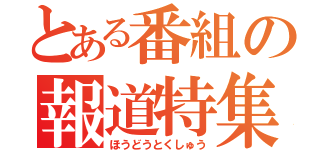 とある番組の報道特集（ほうどうとくしゅう）