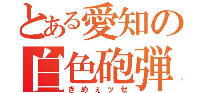 とある愛知の白色砲弾（きめぇッセ）