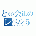 とある会社のレベル５（レベルファイブ）