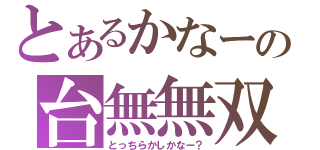 とあるかなーの台無無双（とっちらかしかなー？）