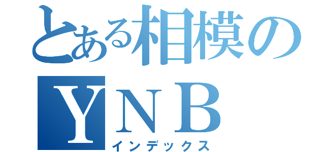 とある相模のＹＮＢ（インデックス）