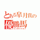 とある皐月賞の優勝馬（シンボリドルフ）