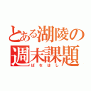 とある湖陵の週末課題（ばなはし）