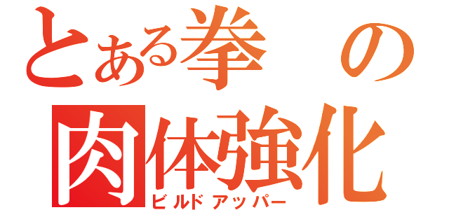 とある拳の肉体強化（ビルドアッパー）