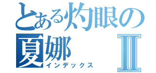 とある灼眼の夏娜Ⅱ（インデックス）